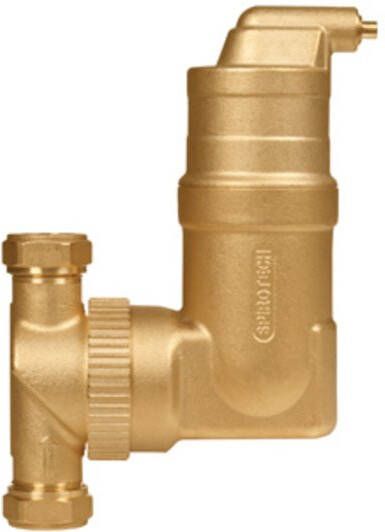 SPIROTECH Spirovent luchtafscheider universal messing 22mm RV2 UA022W
