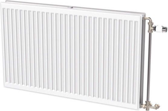 Stelrad Accord All In paneelradiator 60x60cm type 22 1067watt 4 aansluitingen Staal Wit glans 0601062206