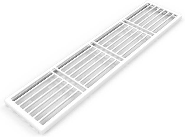 Stelrad bovenrooster voor radiator 100x10.2cm type 22 100x10.2cm Staal Wit glans R30022210