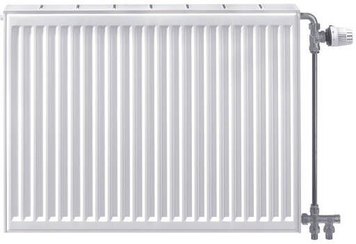 Stelrad Compact All In paneelradiator 30x100cm type 22 982watt 4 aansluitingen Staal Wit glans 214032210