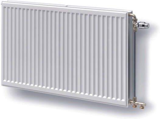 Stelrad Hygiene paneelradiator 90x60cm type 10 526watt 4 aansluitingen Staal Wit glans 0204091006