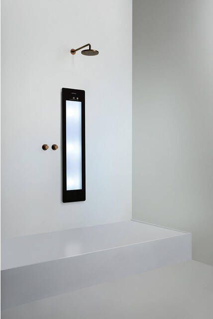 Sunshower Round Medium Plus infrarood + UV licht inbouw 140x33x10cm inclusief 5 jaar garantie Black M0600-M0102-SW769631