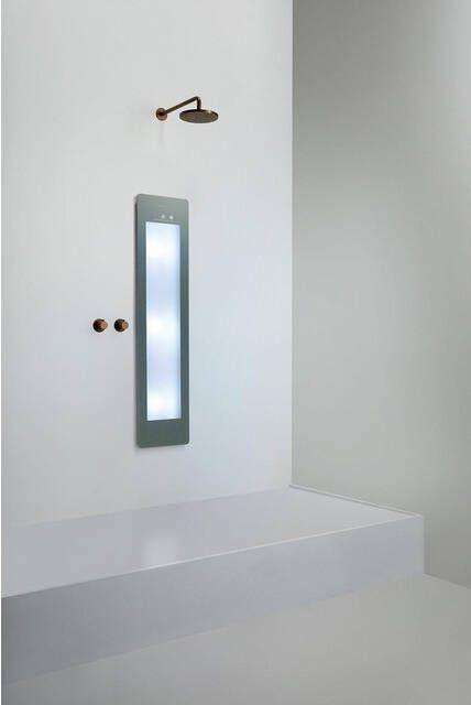 Sunshower Round Medium Plus infrarood + UV licht inbouw 140x33x10cm inclusief 5 jaar garantie Organic Grey M0600-M0103-SW769631