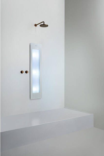 Sunshower Round Medium Plus infrarood + UV licht opbouw incl. wandbeugel 140x33x12cm White M0600-M0101-SML0700