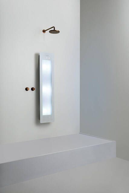 Sunshower Round Plus L infrarood + UV licht opbouw incl. Wandbeugel 185x33x12cm full body White L0600-L0101-SML0700