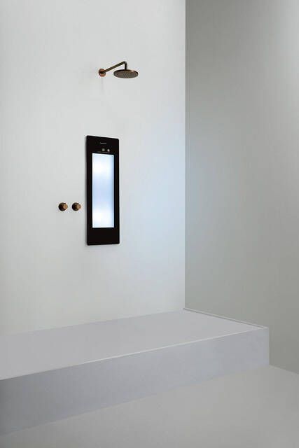 Sunshower Round Small Plus infrarood en UV licht inbouw 95x33x10cm Black S0600-S0102