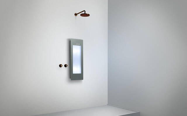 Sunshower Round Small Plus infrarood en UV licht opbouw incl wandbeugel 95x33x12cm Grey S0600-S0103-SML0700