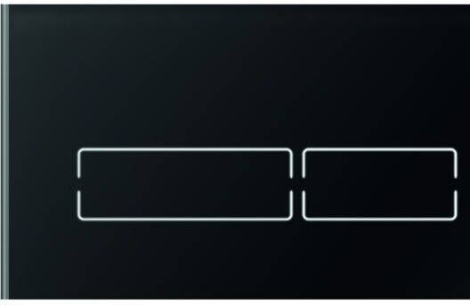 TeCe Lux Mini bedieningsplaat elektronische spoeler Touchbediening glas zwart 220 x 150 x 8 mm 9.240.961