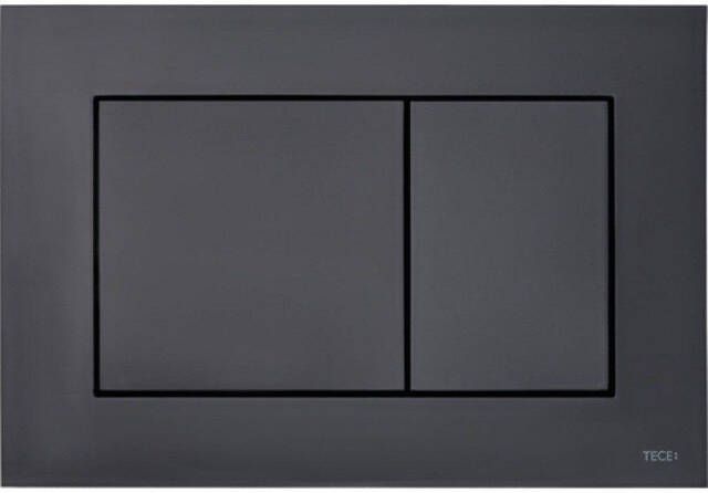 TeCe Now bedieningsplaat kunststof duospoeltechniek bediening voor of bovenzijde 220x150x5 mm kleur zwart mat 9.240.407