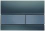 TECE square wc-bedieningsplaat voor duospoeling met toetsen zwart 22 x 15 x 1 cm glas zwart - Thumbnail 1