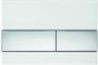 TECE Square wc-bedieningsplaat voor duospoeling met toetsen glanzend chroom 22 x 15 x 1 cm wit - Thumbnail 1