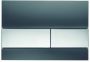 TECE Square wc-bedieningsplaat voor duospoeling met toetsen glanzend chroom 22 x 15 x 1 cm zwart - Thumbnail 1