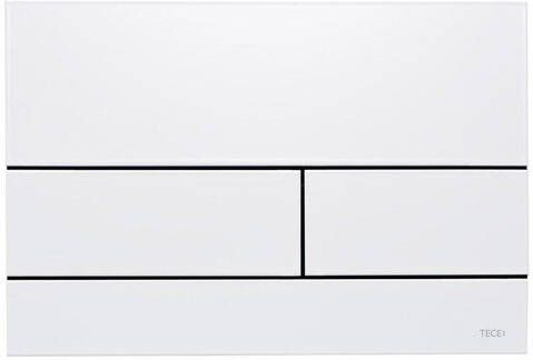 TeCe Square II bedieningsplaat duospoeltechniek incl. inbouwraam metaal glans wit 9.240.832
