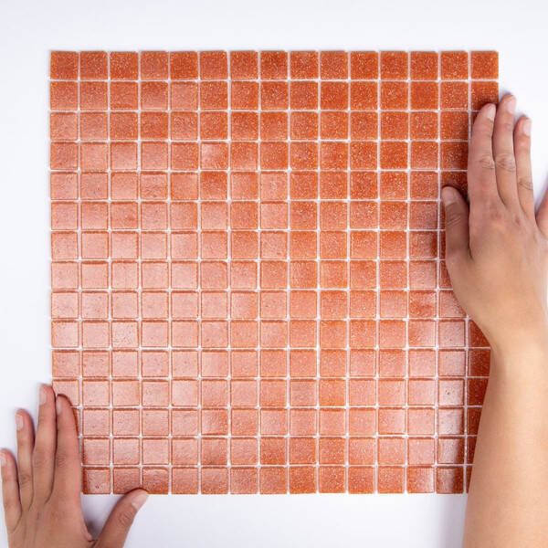The Mosaic Factory Amsterdam mozaïektegel 2x2x0.4cm voor wand en vloer voor binnen en buiten vierkant Glas Staal Grijs GM07 online kopen