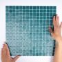 The Mosaic Factory Amsterdam mozaïektegel 32.2x32.2cm wand en vloertegel Vierkant Glas Blue Green Mat GM25 - Thumbnail 1