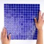 The Mosaic Factory Amsterdam mozaïektegel 32.2x32.2cm wand en vloertegel Vierkant Glas Cobalt Blue Mat GM13 - Thumbnail 1