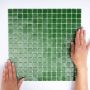 The Mosaic Factory Amsterdam mozaïektegel 32.2x32.2cm wand en vloertegel Vierkant Glas Dark Green Mat GM26 - Thumbnail 1