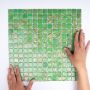 The Mosaic Factory Amsterdam mozaïektegel 32.2x32.2cm wand en vloertegel Vierkant Glas Green glans GMG901 - Thumbnail 1