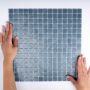 The Mosaic Factory Amsterdam mozaïektegel 32.2x32.2cm wand en vloertegel Vierkant Glas Steel Grey Mat GM07 - Thumbnail 1