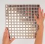 The Mosaic Factory Barcelona mozaiektegel 2 3x2 3x0 6cm vierkant geglazuurd porselein wand voor binnen en buiten vorstbestendig rose goud metallic AF23RG - Thumbnail 1