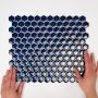 The Mosaic Factory Barcelona mozaïektegel 26x30cm wandtegel Zeshoek Hexagon Porselein Cobalt Blue Glans AFH23700 - Thumbnail 1
