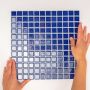 The Mosaic Factory Barcelona mozaïektegel 30x30cm wandtegel Vierkant Porselein Dark Blue Glans AF230080 - Thumbnail 1