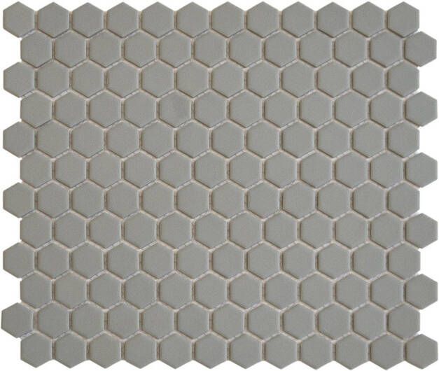 The Mosaic Factory Hexagon mozaïektegel 26x30cm wand en vloertegel Zeshoek Hexagon Porselein Urban Nature Mat HM23510