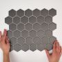 The Mosaic Factory London mozaïektegel 28.2x32.1cm wand en vloertegel Zeshoek Hexagon Porselein Dark Grey Mat LOH1015 - Thumbnail 1