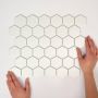 The Mosaic Factory London mozaïektegel 28.2x32.1cm wand en vloertegel Zeshoek Hexagon Porselein Super White Mat LOH1010S - Thumbnail 1