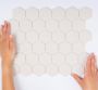 The Mosaic Factory London mozaïektegel 28.2x32.1cm wand en vloertegel Zeshoek Hexagon Porselein White Mat LOH1010 - Thumbnail 1