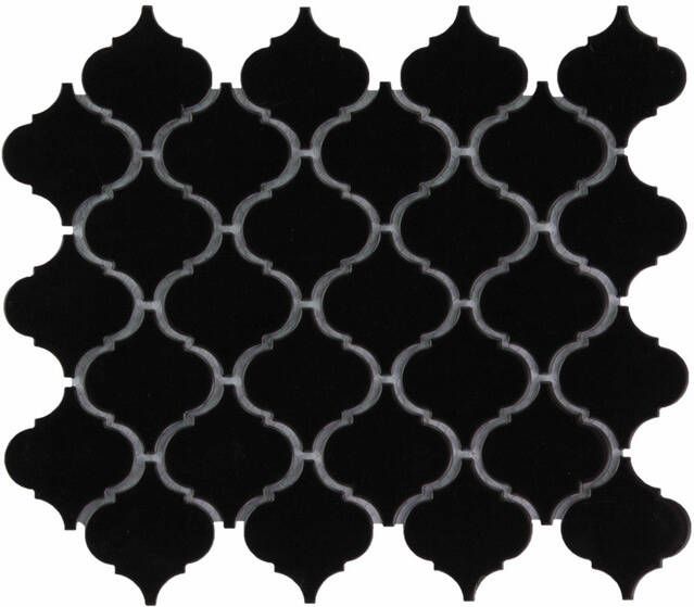 The Mosaic Factory Paris Mozaïektegel 5.2x5.2x0.6cm wand vloer tegel binnen buiten keramiek zwart mat PALM925
