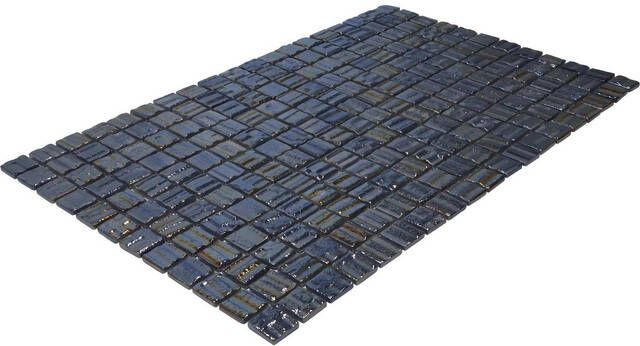 The Mosaic Factory Valencia mozaïektegel 32.8x51.8cm Wandtegel vierkant 3D Black Pearl VAL3D915
