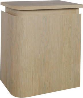 Thebalux Epoch Toiletmeubel 36x35x41cm ronding links hoek rechts 1 deur topblad zonder kraangat Blanc 9TT35136B