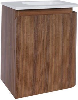 Thebalux Epoch Toiletmeubel 36x35x41cm ronding rechts hoek links 1 deur Corian wastafel zonder kraangat Roquebrun 9TT35134R
