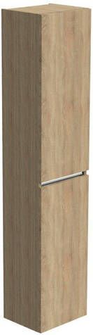 Thebalux hoge kast 165x35x29 2x dichte deur 1x greeplijst aluminium links draaiend t.b.v. Type 1 3 5 9 7TY35033OG