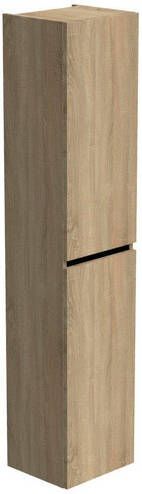 Thebalux hoge kast 165x35x29 2x dichte deur 1x greeplijst mat zwart links draaiend t.b.v. Type 1 3 5 9 7TY35075CB