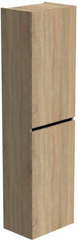 Thebalux hoge kast 165x45x29 2x dichte deur 1x greeplijst mat zwart rechts draaiend t.b.v. Type 1 3 5 9 7TY45076BY