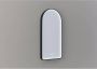 Thebalux Spiegel M27 Arch model voorzien van indirecte LED in mat zwart kader kleurwissel dimfunctie memory spiegelverwarming touchbediening M27500MZ - Thumbnail 1