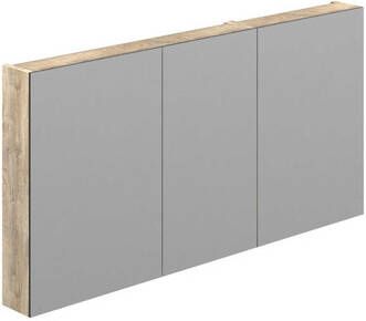 Thebalux spiegelkast model D 1x 90x70 en 1x 50x70 3x deur L R R draaiend 2x legplank schakelaar stopcontact inclusief indirecte LED onderzijde exclusief opbouwlamp 5TY140009BY