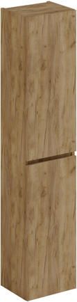 Thebalux Hoge kast 165x35x29 2x dichte deur 1x greeplijst Hout in kleur meubel links draaiend t.b.v. Type 1 3 5 9 7TY35027RY