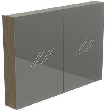 Thebalux Type D spiegelkast 100x70cm Rechthoek 2 deuren zonder verlichting MDF/spaanderplaat Stone Grey 5TY100006SG online kopen