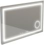 Thebalux Type I spiegel 120x75cm Rechthoek met verlichting bluetooth en spiegelverwarming incl vergrotende spiegel led aluminium 4SP120020 - Thumbnail 1
