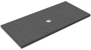 Thebalux Type wastafelblad 100x46cm frame mat zwart Keramiek Dark Grey 2TY100076D