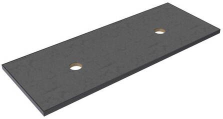 Thebalux Type wastafelblad 120x46cm frame mat zwart Keramiek Dark Grey 2TY120077D
