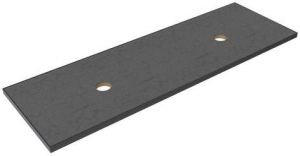 Thebalux Type wastafelblad 140x46cm frame mat zwart Keramiek Dark Grey 2TY140077D