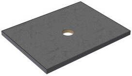 Thebalux Type wastafelblad 60x46cm frame mat zwart Keramiek Dark Grey 2TY60076D