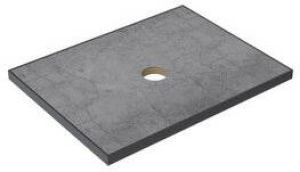 Thebalux Type wastafelblad 60x46cm frame mat zwart Keramiek Petra Grey 2TY60076P