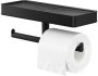 Tiger Carv Toiletrolhouder dubbel met planchet zwart 800240 - Thumbnail 2
