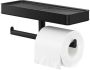 Tiger Carv Toiletrolhouder met planchet Zwart 800240 - Thumbnail 2