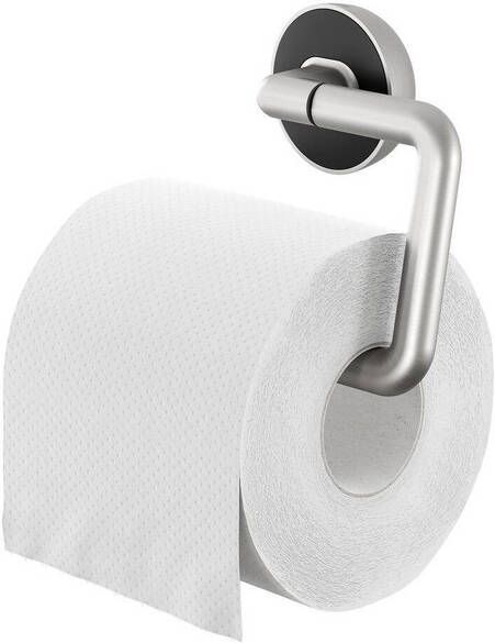 Tiger Carv Toiletrolhouder zonder klep geborsteld RVS zwart 800223